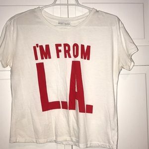 White Zara women’s tee size M